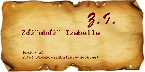 Zámbó Izabella névjegykártya